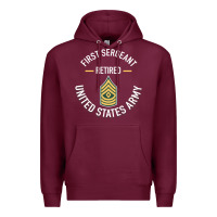 Burgundy first sergeant 1sg retired army military retirement gifts long sleeve Premium Hoodie - lanVoArt