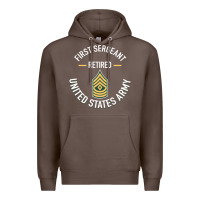 Coffee first sergeant 1sg retired army military retirement gifts long sleeve Premium Hoodie - lanVoArt