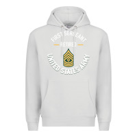 Dove Grey first sergeant 1sg retired army military retirement gifts long sleeve Premium Hoodie - lanVoArt