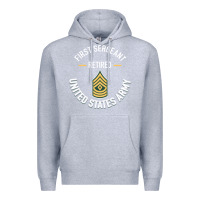 Heather Grey first sergeant 1sg retired army military retirement gifts long sleeve Premium Hoodie - lanVoArt