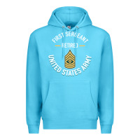 Ocean Blue first sergeant 1sg retired army military retirement gifts long sleeve Premium Hoodie - lanVoArt