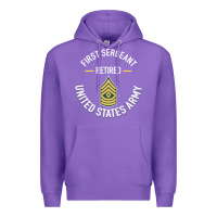 Purple first sergeant 1sg retired army military retirement gifts long sleeve Premium Hoodie - lanVoArt