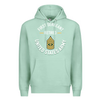 Seafoam first sergeant 1sg retired army military retirement gifts long sleeve Premium Hoodie - lanVoArt