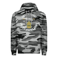 Slate Camo first sergeant 1sg retired army military retirement gifts long sleeve Premium Hoodie - lanVoArt
