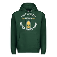 Sports Green first sergeant 1sg retired army military retirement gifts long sleeve Premium Hoodie - lanVoArt