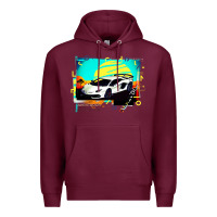 Burgundy Lam borghini Aventador SVJ gift Premium Hoodie - lanVoArt
