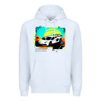 White Lam borghini Aventador SVJ gift Premium Hoodie - lanVoArt