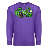 Purple nurse st patrick's day Premium Sweatshirt - Artiststas