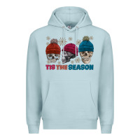Blue Mist tis the season skull winter Premium Hoodie - FaDigitalArtStudio