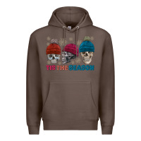 Coffee tis the season skull winter Premium Hoodie - FaDigitalArtStudio