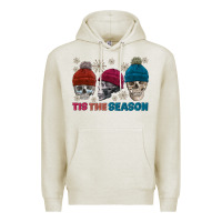 Oatmeal Heather tis the season skull winter Premium Hoodie - FaDigitalArtStudio