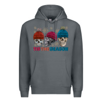 Rock tis the season skull winter Premium Hoodie - FaDigitalArtStudio