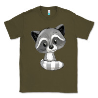 Army Green raccoon Classic Tee - texasbilliewilder