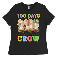 Black 100 days watching my students grow Ladies Tee - Artiststas