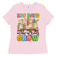 Bubblegum Pink 100 days watching my students grow Ladies Tee - Artiststas