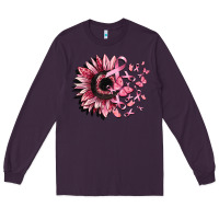 Plum cancer sunflower Long Sleeve Tee - CowGirlArtShop