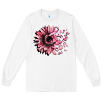 White cancer sunflower Long Sleeve Tee - CowGirlArtShop