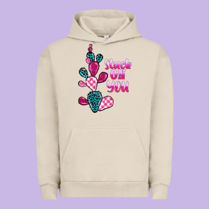Stuck On You Cactus Urban Hoodie Designed By Barkaloodesign