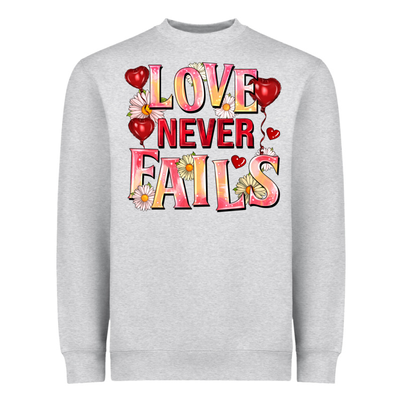 Love Never Fails Heavyweight Sweatshirt by FaDigitalArtStudio | Teevron
