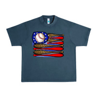 Midnight Navy leopard baseball flag3 Urban Heavy Tee - JahusDesignShop