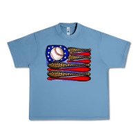 Pebble Blue leopard baseball flag3 Urban Heavy Tee - JahusDesignShop