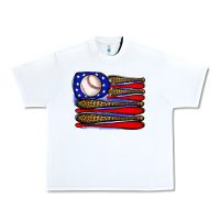 White leopard baseball flag3 Urban Heavy Tee - JahusDesignShop