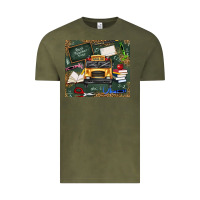 Vintage Olive school bus back to school Vintage Tee - texasbilliewilder