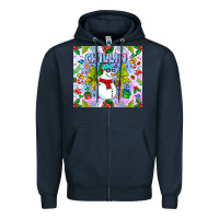 Navy Chillin Snow Zipper Hoodie - CowhideDigitalArt