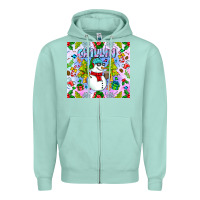 Seafoam Chillin Snow Zipper Hoodie - CowhideDigitalArt