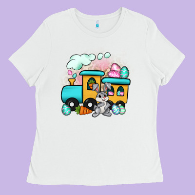 Easter Train Ladies Tee Designed By Artiststas