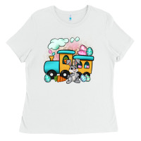 White easter train Ladies Tee - Artiststas
