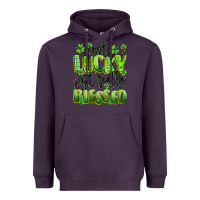Plum not lucky just really blessed Heavyweight Hoodie - Artiststas
