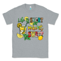 Heather Grey life is  make it sweet Classic Tee - NancyCooperArtShop