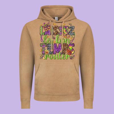 Loissez Les Bon Temps Rouler Vintage Hoodie Designed By Howdyjamesfarm