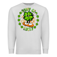 Dove Grey happy go lucky Premium Sweatshirt - Artiststas