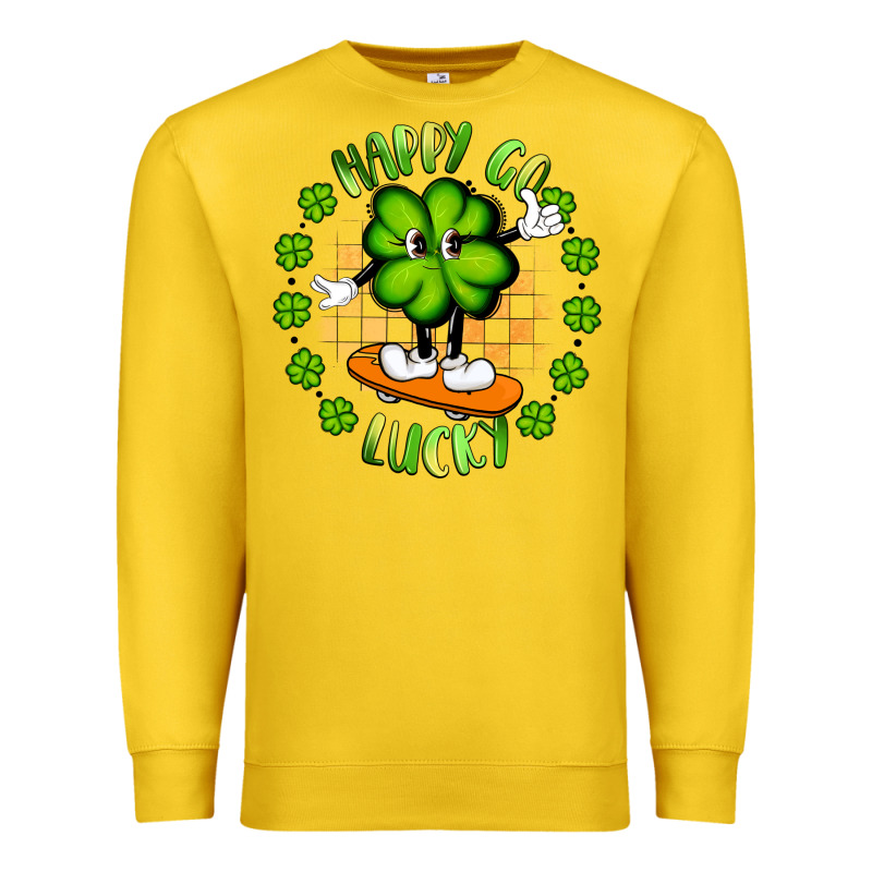 Happy Go Lucky Premium Sweatshirt by Artiststas | Teevron
