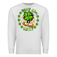 Oatmeal Heather happy go lucky Premium Sweatshirt - Artiststas