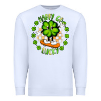 White happy go lucky Premium Sweatshirt - Artiststas