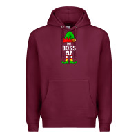 Burgundy Boss Elf Matching Family Christmas Premium Hoodie - lanVoArt