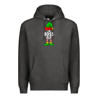 Charcoal Heather Boss Elf Matching Family Christmas Premium Hoodie - lanVoArt