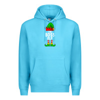 Ocean Blue Boss Elf Matching Family Christmas Premium Hoodie - lanVoArt