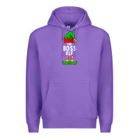 Purple Boss Elf Matching Family Christmas Premium Hoodie - lanVoArt