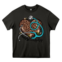 Asphalt nurse leopard heart Heavy Core Tee - JahusDesignShop