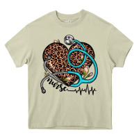 Mossy nurse leopard heart Heavy Core Tee - JahusDesignShop