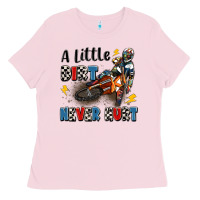Bubblegum Pink a little dirt never hurt Ladies Tee - Artiststas