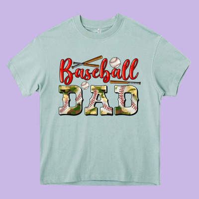 Baseball Dad Heavy Core Tee Designed By Bundleandbundleshop