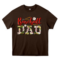Chocolate Brown baseball dad Heavy Core Tee - BundleAndBundleShop