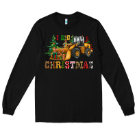 Black i dig christmas bulldozer Long Sleeve Tee - CowGirlArtShop