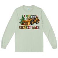 Matcha i dig christmas bulldozer Long Sleeve Tee - CowGirlArtShop