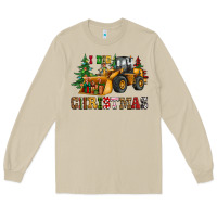 Mushroom i dig christmas bulldozer Long Sleeve Tee - CowGirlArtShop